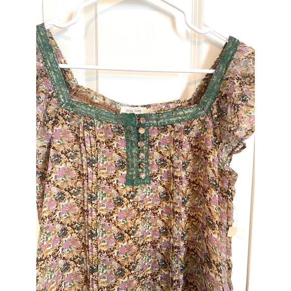 Blue Bird Coquette Floral Babydoll Dress - Picture 5 of 6